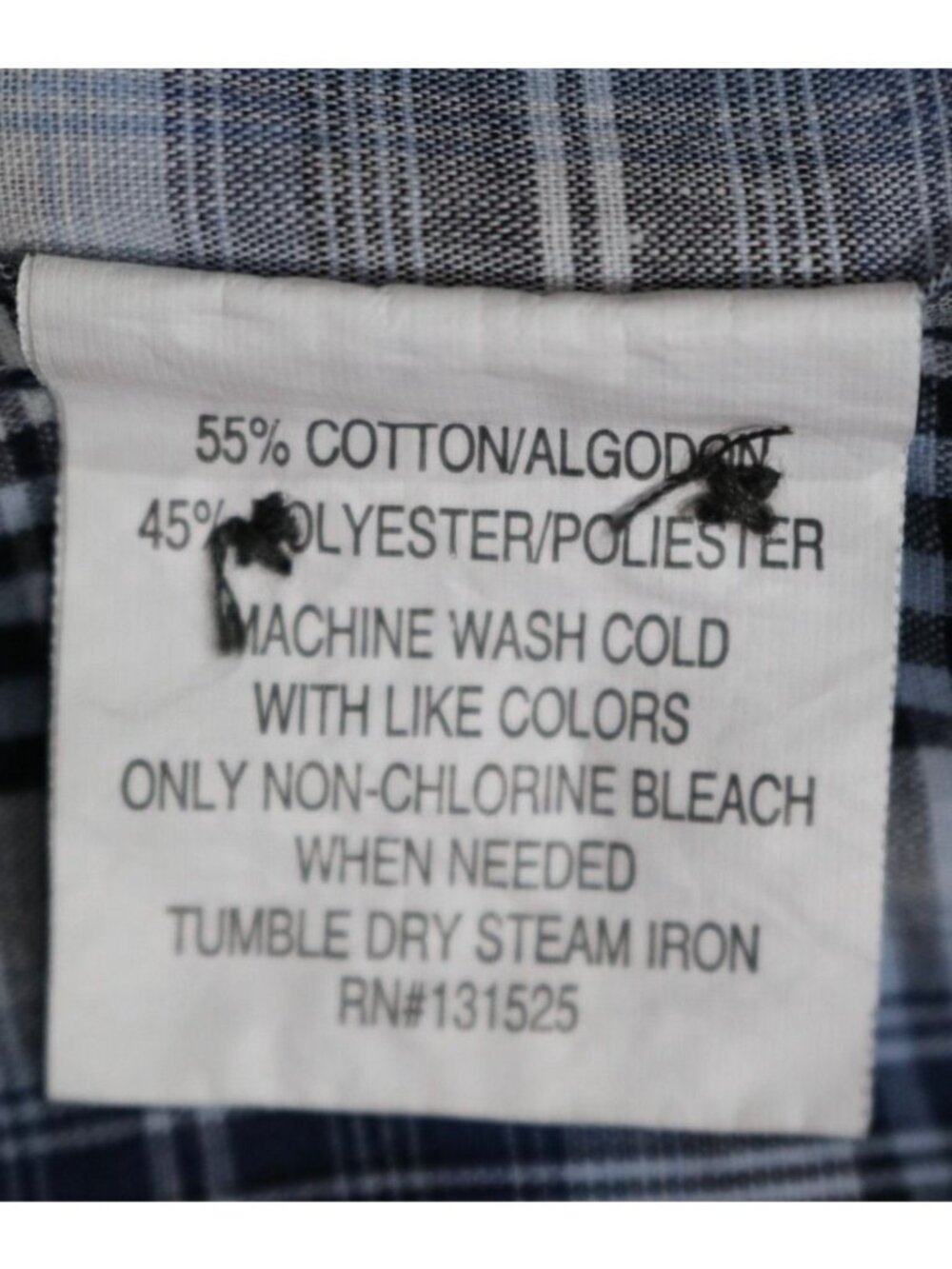 Western Utility Shirt Men XL Navy Plaid Button Up Indie Grunge Skater VTG 90 Y2K - Picture 9 of 10